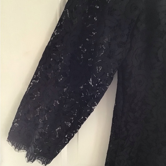 Diane Von Furstenberg black lace dress 12-14 NWOT - Picture 6 of 9